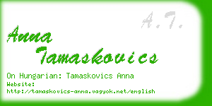 anna tamaskovics business card